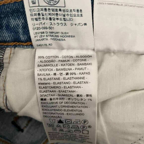 Levi's Wedgie Icon Fit Button Fly High Rise Casual Denim Skinny Jeans Blue 24 - Picture 11 of 11